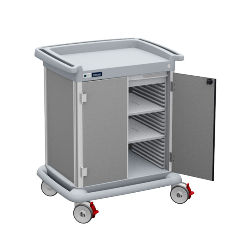 PRECISO ward trolley with doors and shelves: used for several different materials needed in hospital wards